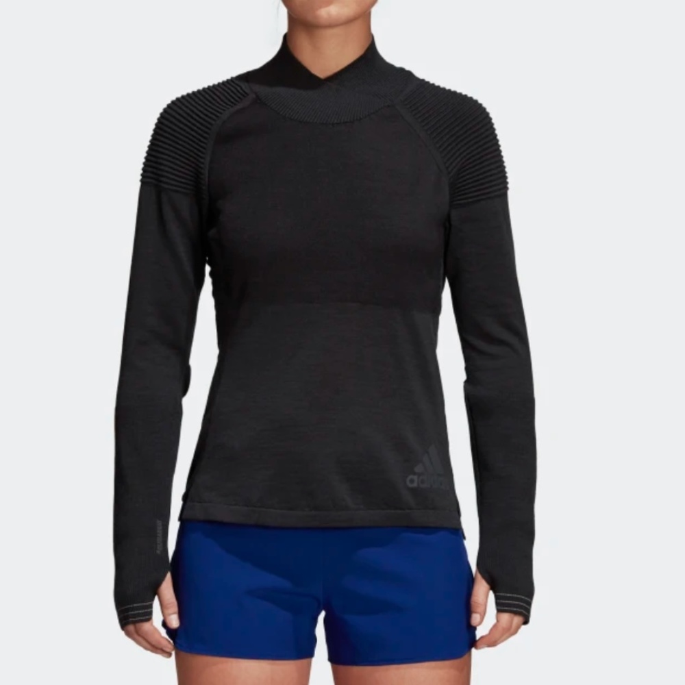 Adidas Grey Women Running Ultra Crew Sweatshirt